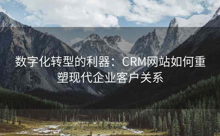 数字化转型的利器:CRM网站如何重塑现代企业客户关系 数字化转型的利器:CRM网站如何重塑现代企业客户关系