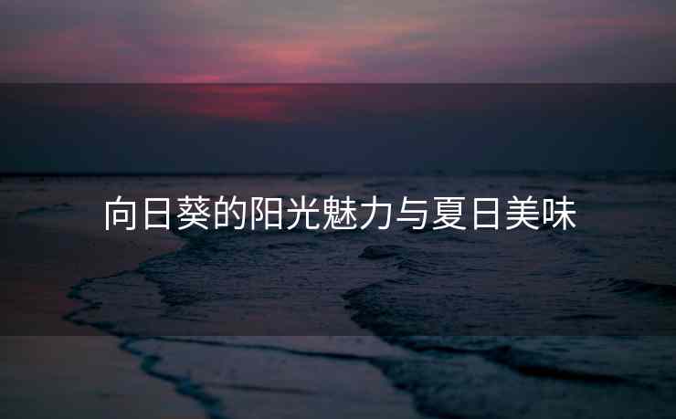 向日葵的阳光魅力与夏日美味