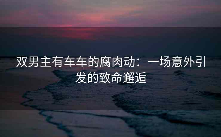 双男主有车车的腐肉动:一场意外引发的致命邂逅 双男主有车车的腐肉动:一场意外引发的致命邂逅